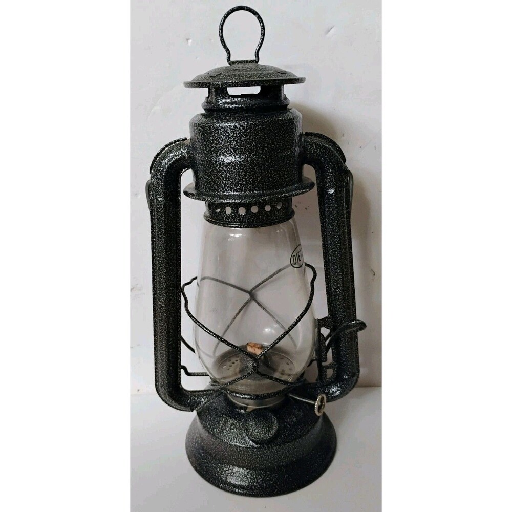 Vintage Dietz No 20 Junior 12" Kerosene Hurricane Lantern Hammertone Unused